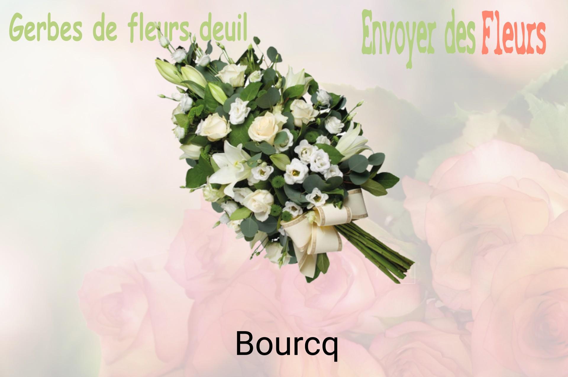 Gerbe de fleurs de deuil livrée à Bourcq